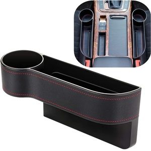 Car Pocket Gap Filler for Interior (for Driver Side) Leather, with Cup Holder